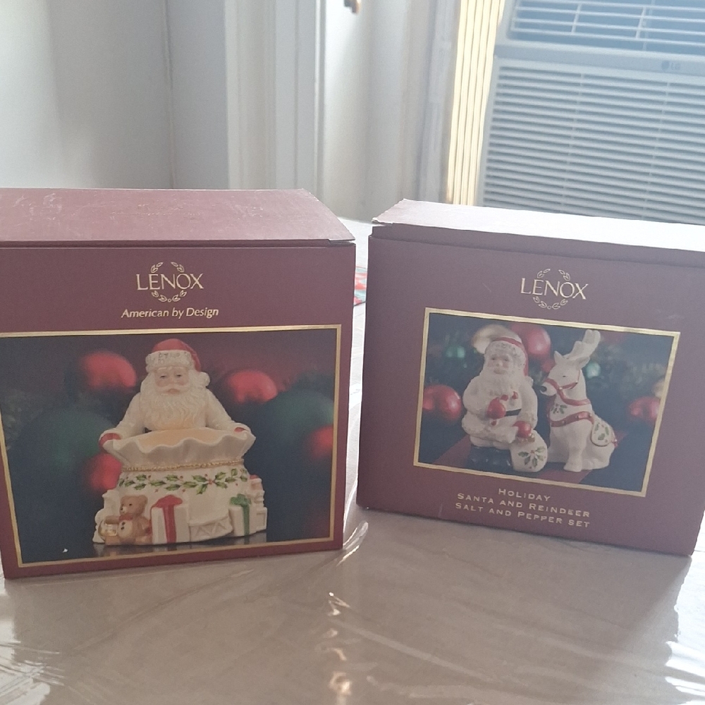 Lenox Festive Santa and Reindeer Set